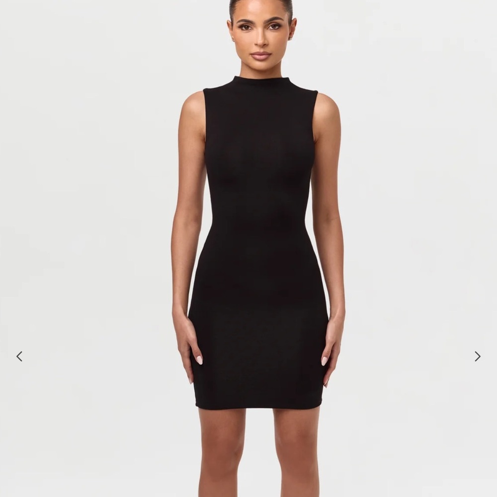 Naked Wardrobe Black Ribbed Bodycon Mini Dress